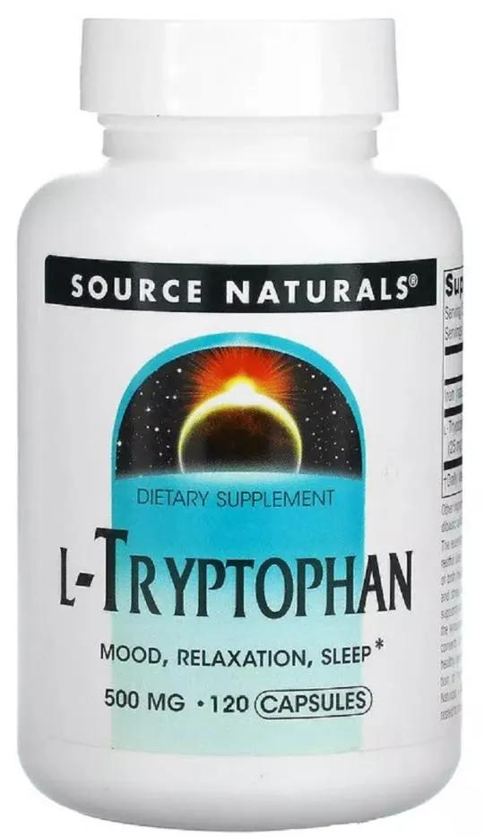 L-триптофан Source Naturals L-Tryptophan, 120 капсул