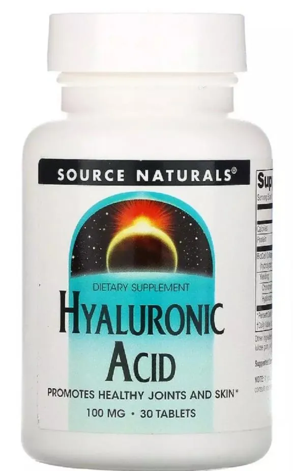 Гіалуронова кислота Source Naturals Hyaluronic Acid 100 мг, 30 таблеток