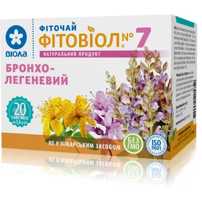 Фіточай Фітовіол №7 Бронхо-легеневий по 1.5 г №20 у філ.-пак.