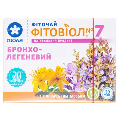 Фіточай Фітовіол №7 Бронхо-легеневий по 1.5 г №20 у філ.-пак.