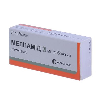 Мелпамід таблетки по 3 мг №30 (15х2)