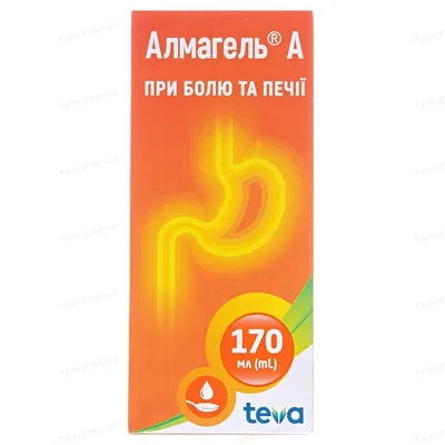 Алмагель А суспензія ор. по 170 мл у флак.