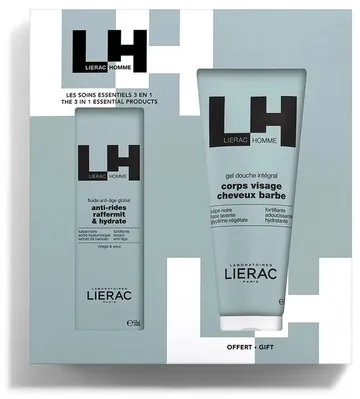 Набір Lierac Homme для чоловіків (антивіковий флюїд 50 мл + гель для душу 200 мл)