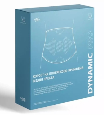 Корсет пояснично-крестцовый Nosco dynamic PRO 120401, черный, размер S