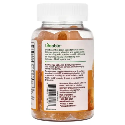 Вітамін С Lifeable Kids Vitamin C для дітей зі смаком цитрус, 60 жувальних мармеладок