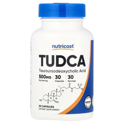 Таурурсодезоксихолева кислота Nutricost TUDCA 500 мг, 30 капсул