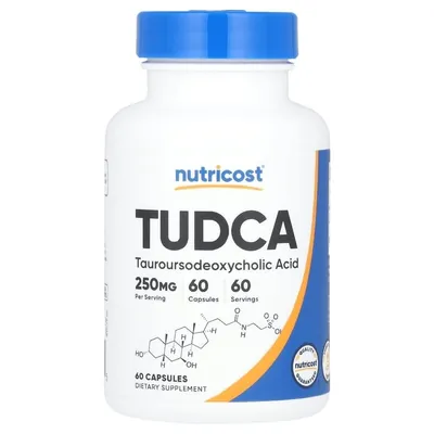 Таурурсодезоксихолева кислота Nutricost TUDCA 250 мг, 60 капсул