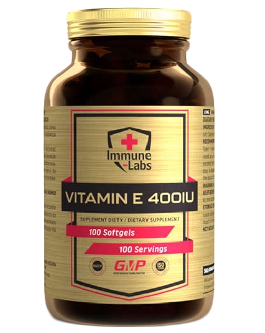 Витамин Е Immune Labs Vitamin E 400 МЕ мягкие капсулы №100