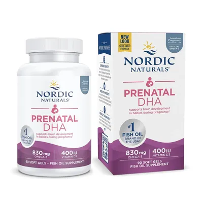 ДГК (докозагексаєнова кислота) для вагітних Nordic Naturals Prenatal DHA, 90 капсул