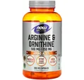 Аргінін та орнітін NOW Sports Arginine & Ornithine 500 мг/250 мг вег. капсули №250