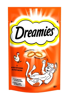 Лакомство для кошек Dreamies с курицей, 60 г