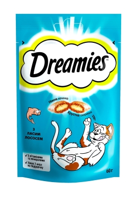 Лакомство для кошек Dreamies с лососем, 60 г