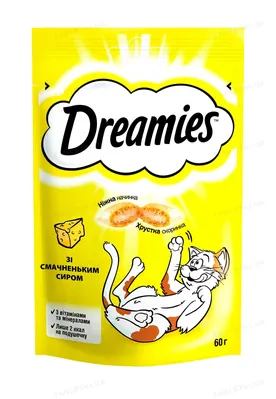 Ласощі для кішок Dreamies із сиром, 60 г