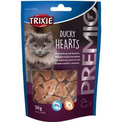 Лакомство для кошек Trixie 42705 Premio Hearts утка/минтай, 50 г