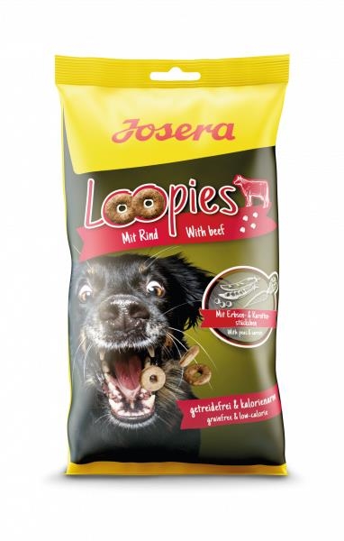 Ласощі для собак Josera Loopies Rind з яловичиною, 150 г