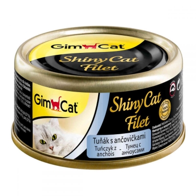 Корм влажный для кошек GimCat Shiny Cat Filet с тунцом и анчоусами, 70 г