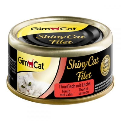 Корм вологий для кішок GimCat Shiny Cat Filet з тунцем і лососем, 70 г