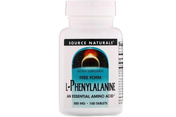 Фенилаланин Source Naturals L-Phenylalanine 500 мг, 100 таблеток