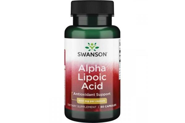 Альфа-ліпоєва кислота Swanson Alpha Lipoic Acid 600 мг капсули №60