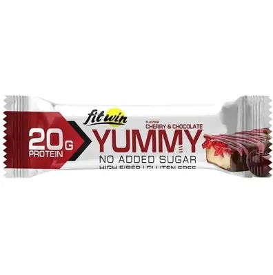 Батончик протеїновий FitWin YummY Bar з начинкою вишня та шоколад, 55 г