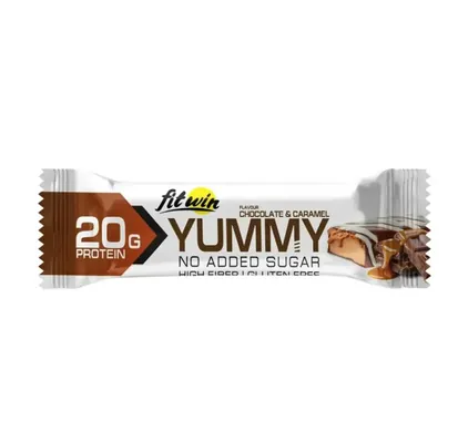 Батончик протеїновий FitWin YummY Bar з начинкою шоколад і карамель, 55 г
