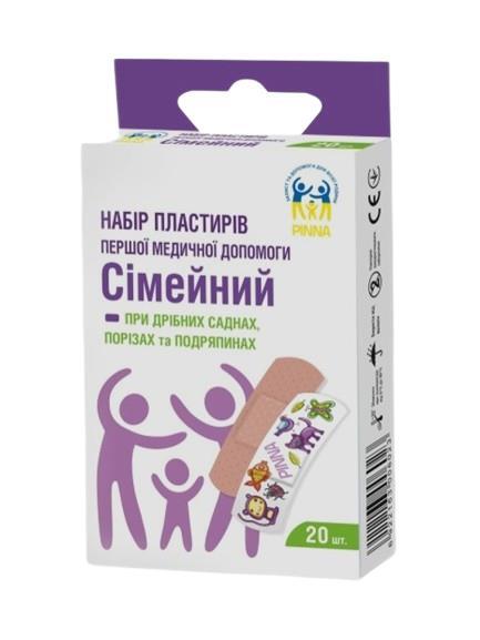 Набір пластирів першої медичної допомоги Pinna Сімейний, 20 штук