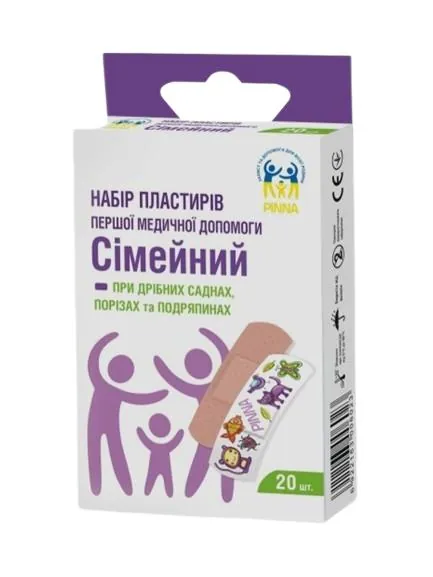 Набір пластирів першої медичної допомоги Pinna Сімейний, 20 штук