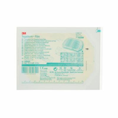 Повязка пленочная Tegaderm Film 1626W рамочного типа прозрачная, 10 см x 12 см