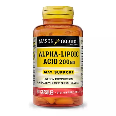 Альфа-ліпоєва кислота Mason Natural Alpha-Lipoic Acid 200 мг, 60 капсул