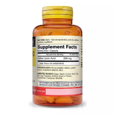 Альфа-ліпоєва кислота Mason Natural Alpha-Lipoic Acid 200 мг, 60 капсул