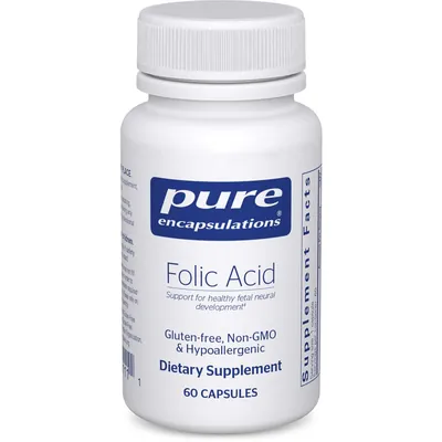 Фолієва кислота Pure Encapsulations Folic Acid 800 мкг, 60 капсул