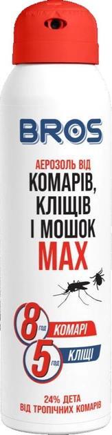Аэрозоль Bros Мах от комаров и клещей и мошек, до 8 часов защиты, 90 мл