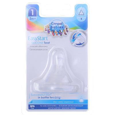 Соска силиконовая Canpol Babies EasyStart 21/720 для бутылочек с широким отверстием, от 3 месяцев, 1 шт
