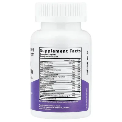 Вітаміни для вагітних з ДГК Fairhaven Health Postnatal Multivitamin Essentials With DHA, 60 капсул