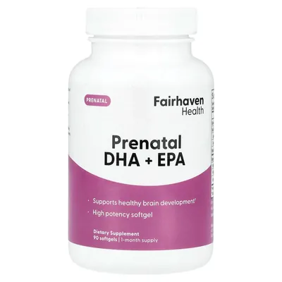 ДГК та ЕПК для вагітних Fairhaven Health Prenatal DHA + EPA, 90 гелевих капсул