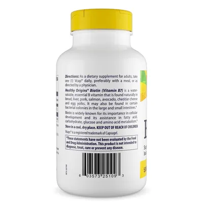 Біотин Healthy Origins Biotin 5000 мкг, 360 капсул