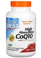 Коэнзим Q10 100 мг и биоперин Doctor's Best High Absorption CoQ10 with BioPerine, 360 вегетарианских капсул