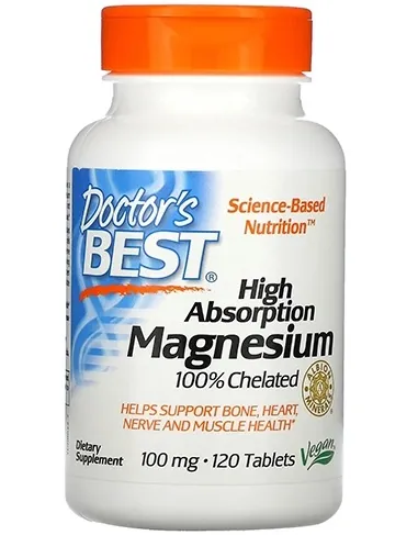 Магній Високої Абсорбації Doctor's Best High Absorption Magnesium, 120 таблеток