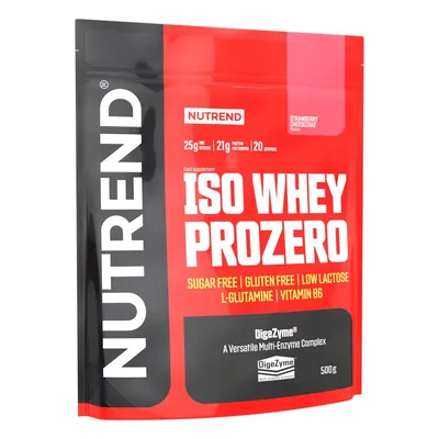 Протеїн сироватковий ізолят Nutrend Iso Whey Prozero полуничний чізкейк, 500 г
