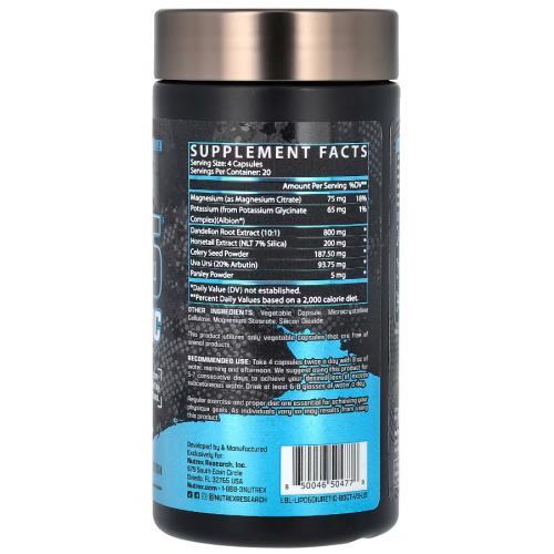 Комплекс для баланса жидкости в организме Nutrex Research Lipo-6 Diuretic, 80 капсул