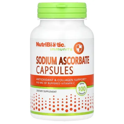 Аскорбат натрію NutriBiotic Sodium Ascorbate вег. капсули №100