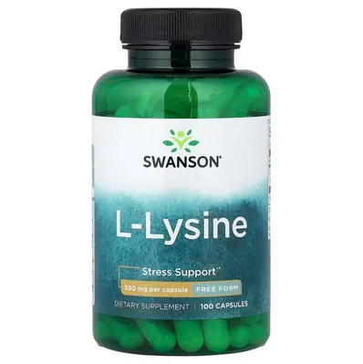 L-лізин Swanson L-Lysine 500 мг, 100 капсул