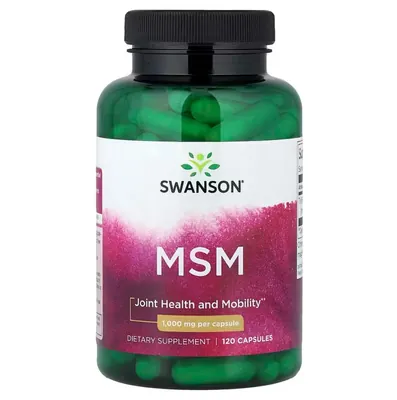 Метилсульфонілметан Swanson MSM капсули по 1000 мг №120