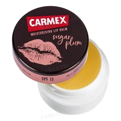 Бальзам для губ Carmex SPF15 Цукрова Слива, 7,5 г баночка