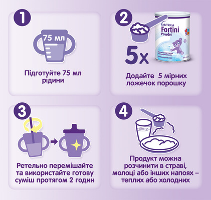 Энтеральное питание Nutricia Fortini Powder от 1 года с нейтральным вкусом порошок, 400 г