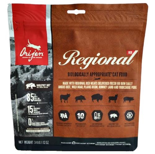 Корм сухий беззерновий для кішок Orijen Regional Red Cat, 340 г (x24)