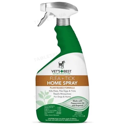 Спрей для собак Vet's Best Natural Flea & Tick Spray від бліх, кліщів і москітів, 945 мл