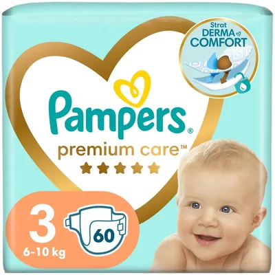 Підгузки дитячі Pampers Premium Care розмір 3, 6-10 кг, 60 шт