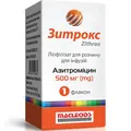 Зитрокс ліофілізат для р-ну д/інф. по 500 мг №1 у флак.