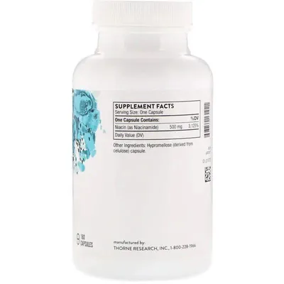 Ніацинамід (В3) Thorne Research Niacinamide, 180 капсул